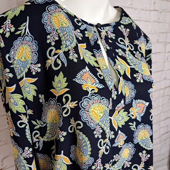 LOFT long sleeves paisley top - Picture 2 of 10